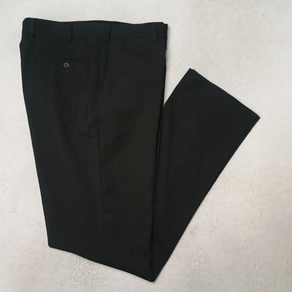 Suitsupply Pants Men 36x32 Blue Brecia Slim Flat ITravel Cerruti Wool Dress